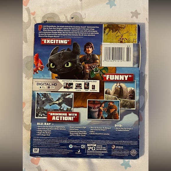 How to Train Your Dragon 2 Blu-ray DVD Digital Sealed - Picture 2 of 3